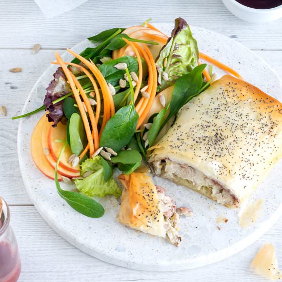 Chicken & Camembert Filo Pies