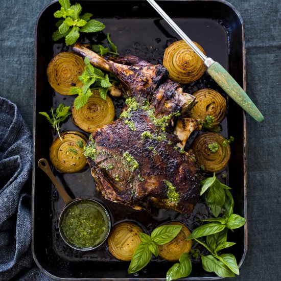 Slow Roasted Leg of Lamb