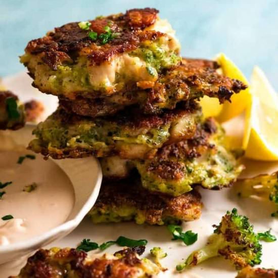 Broccoli Chicken Fritters