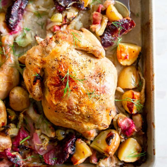Sheet Pan Cornish Game Hens