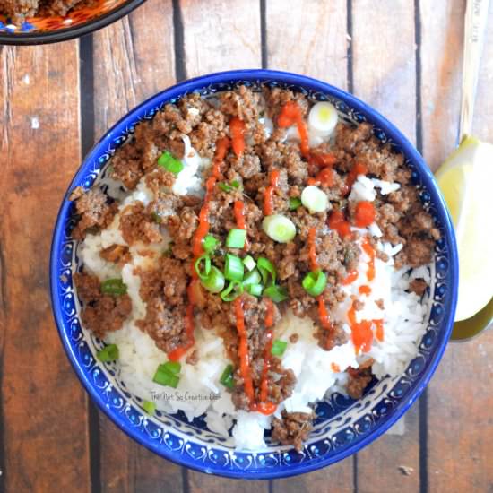 Sriracha Beef Bowls