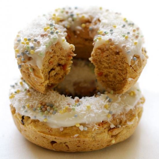 Baked GF/V Carrot Cake Doughnuts