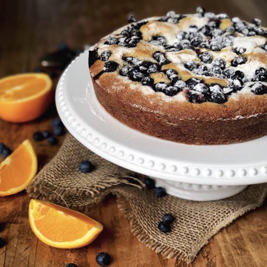 Blueberry Orange Cornmeal Cake
