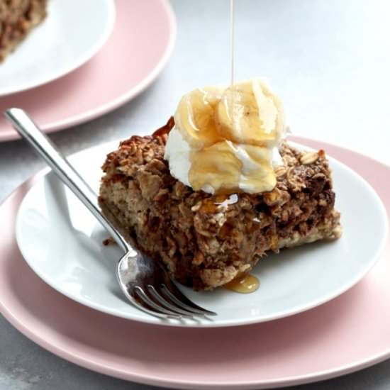 chocolate chip banana baked oatmeal