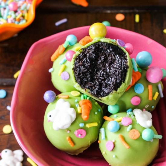 Chocolate Easter cake pops
