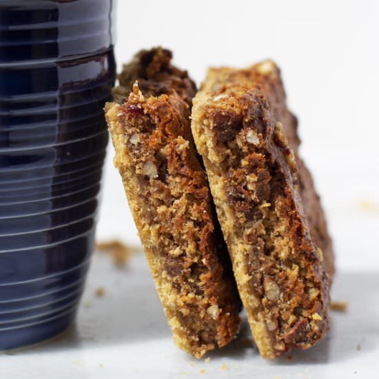 Chewy Pecan Date Bars