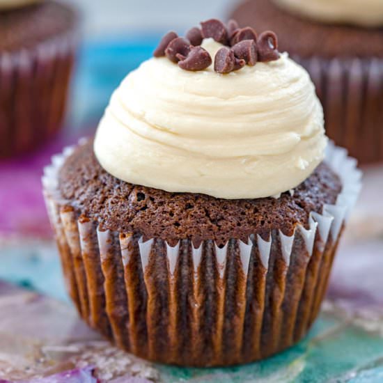 Mint Chocolate Chip Cupcakes