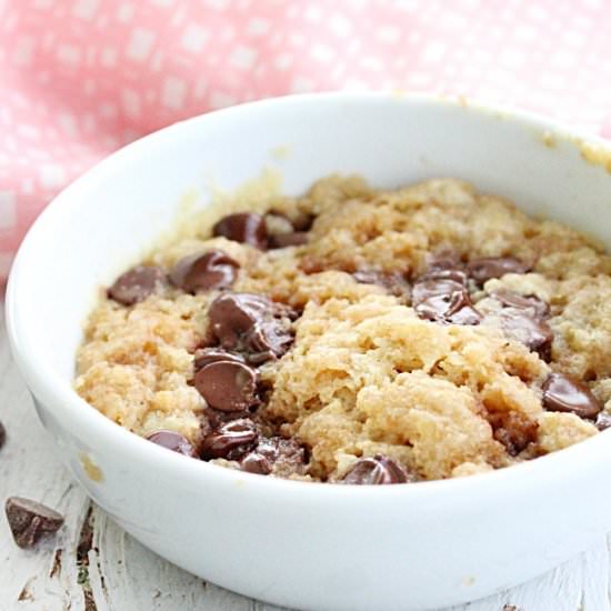 One Minute Chocolate Chip Cookie