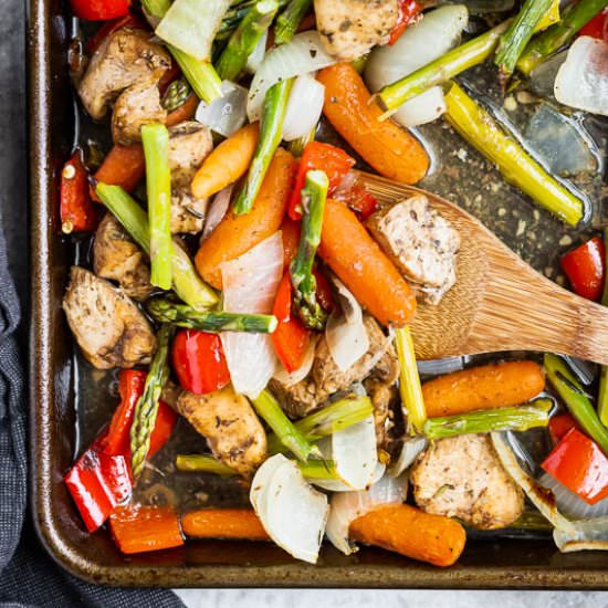 Sheet Pan Balsamic Honey Chicken