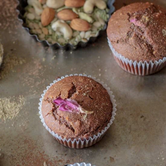 Chocolate Mawa Thandai Muffins