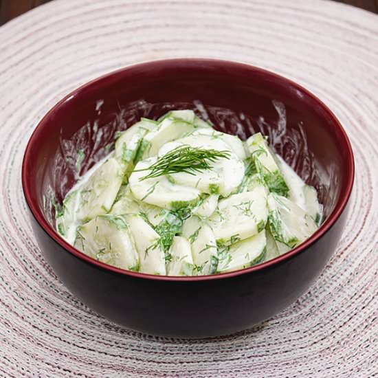 German Cucumber and Dill Salad