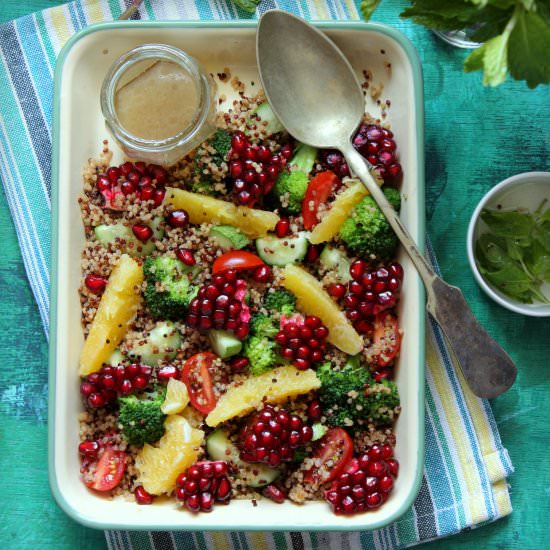 lemon tea infused quinoa salad