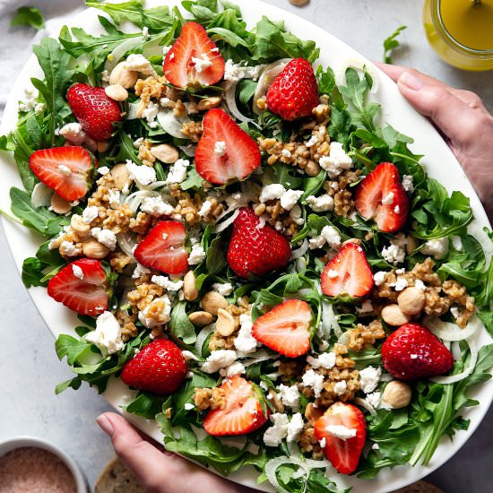 Strawberry Salad with Goat Cheese