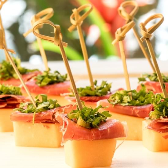 Melon & Prosciutto Skewers