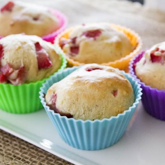 Healthy Strawberry Lemon Muffins
