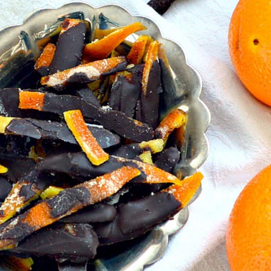 Dark Chocolate Covered Orange Peels
