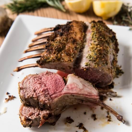 OVEN ROASTED RACK LAMB