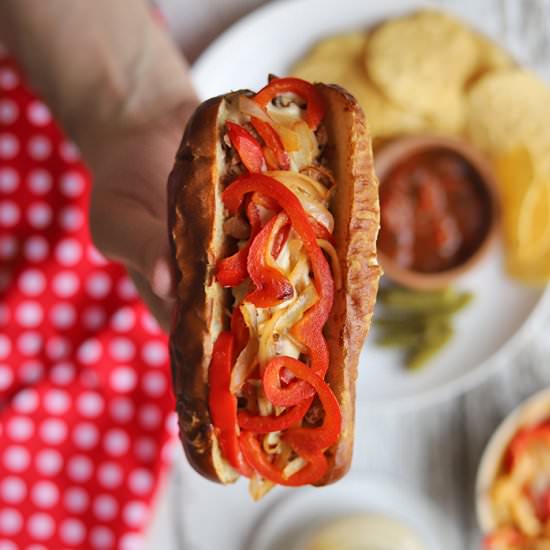 Vegan Philly cheesesteak