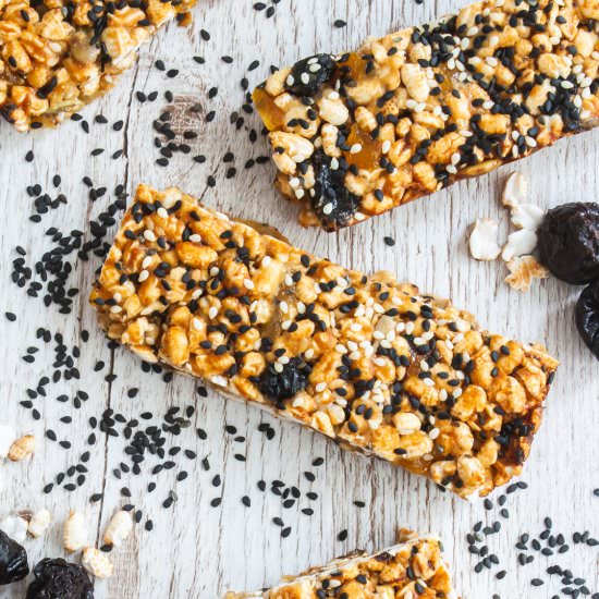Sesame Puffed Rice Bars