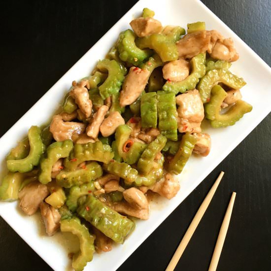 Chicken and Bittergourd Stirfry