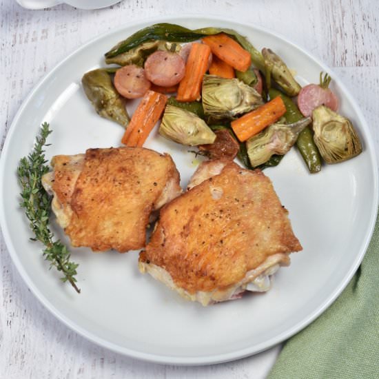 Crispy Skin Chicken Thighs