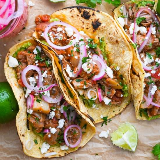 Tinga-Style Pork Shoulder Tacos