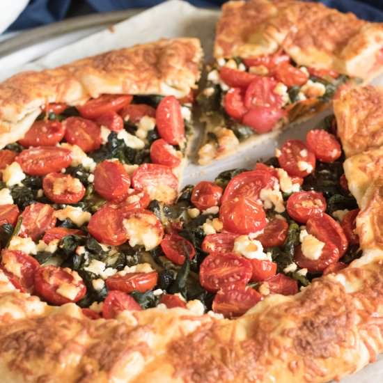 Spinach & Cherry Tomato Galette