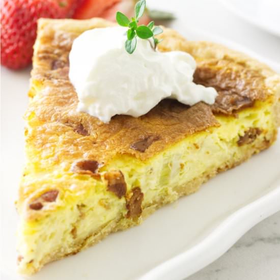 bacon and goat cheese quiche