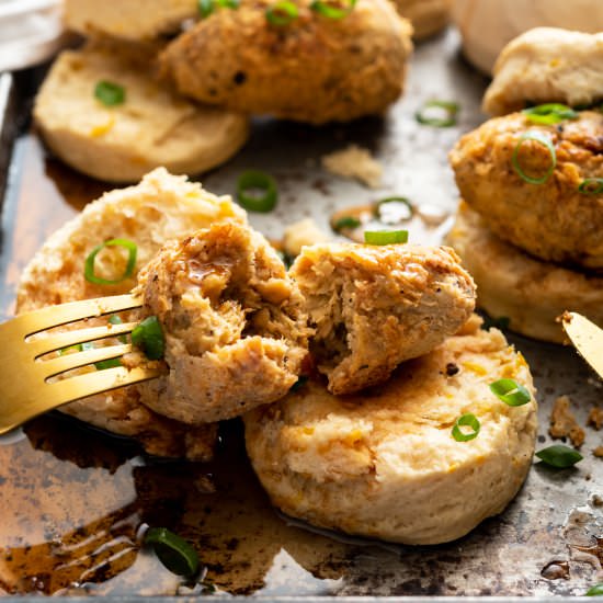 Vegan Chicken and Biscuits