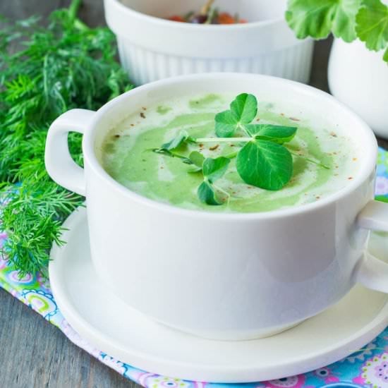 Green Pea Broccoli Soup