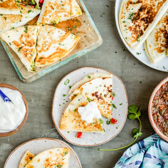 Veggie & Pepper Jack Quesadillas