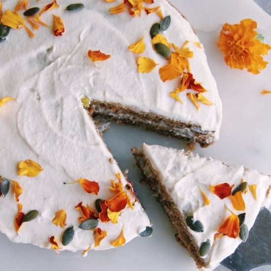 HEALTHY CARROT CAKE + FROSTING