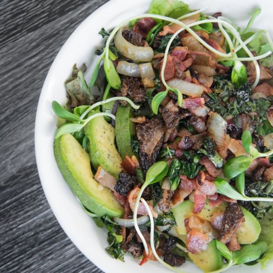 Morel Mushroom Salad with Bacon
