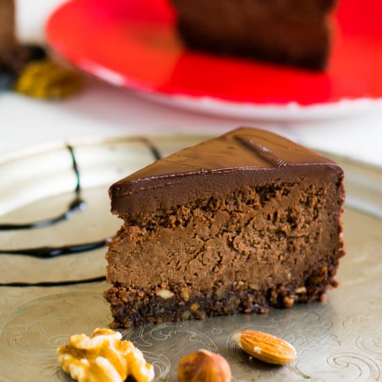 Keto Low Carb Chocolate Cheesecake
