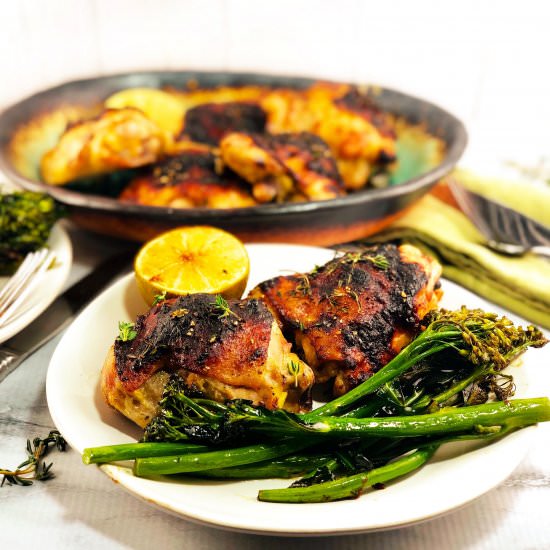 Sheet Pan Rhubarb Chicken