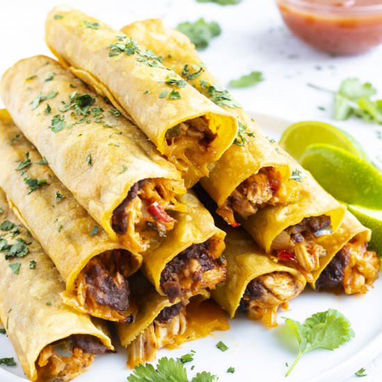 Baked Chicken Taquitos