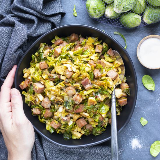Sauteed Shredded Brussels Sprouts
