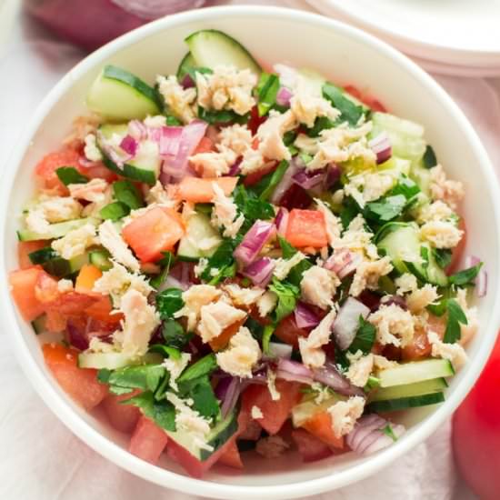 Tuna Cucumber Tomato Salad