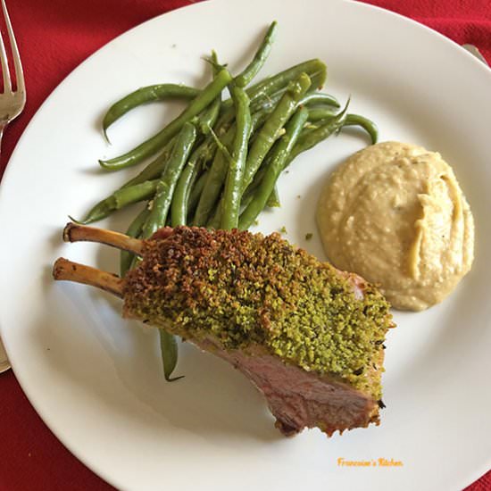 Herb-Crusted Rack of Lamb&Mashed B
