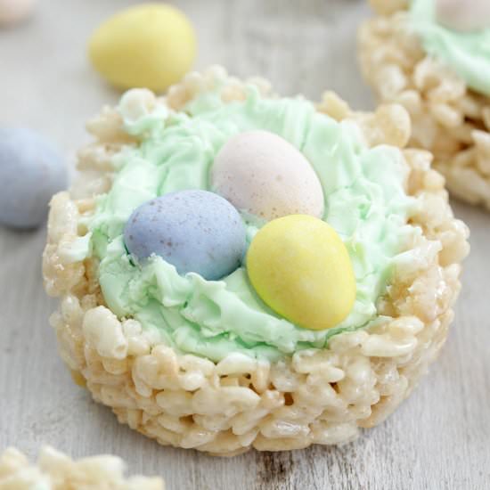 Rice Krispie Easter Nests