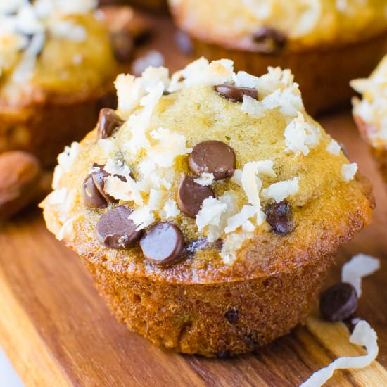 Crunchy Banana Chip Mini Muffins