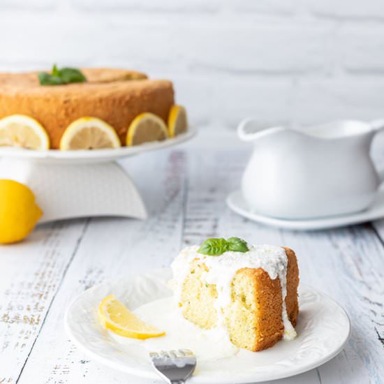 Lemon Basil Sponge Cake