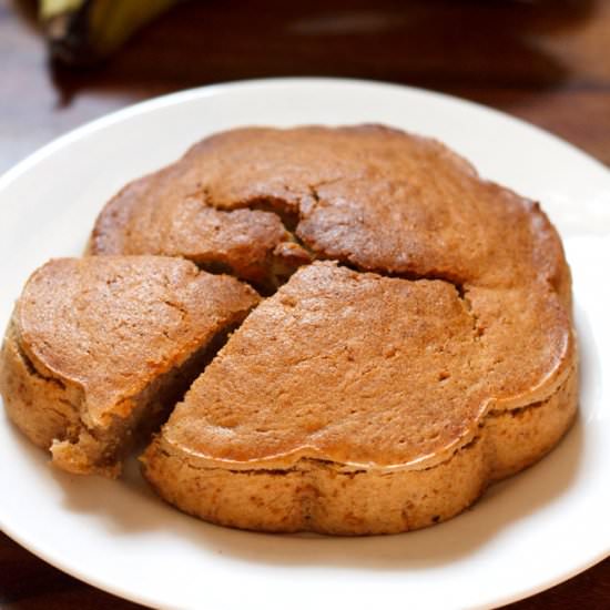 Eggless Banana Cake in Airfryer