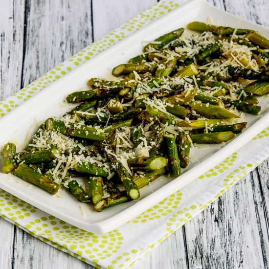 Air Fryer Asparagus Lemon Parmesan