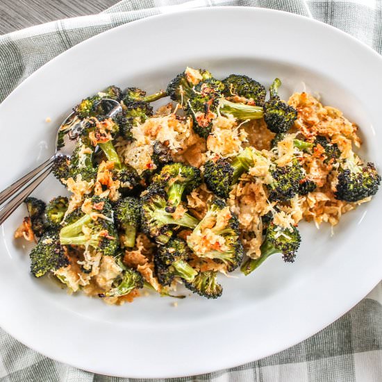 Sheet Pan Broccoli Gratin