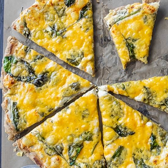 Alfredo & Spinach Pizza