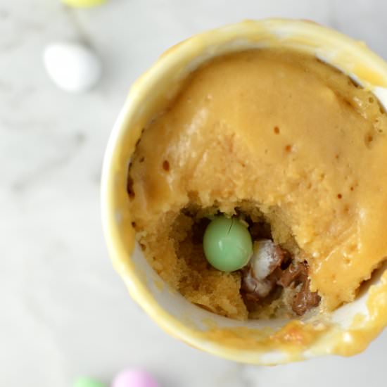 Peanut Butter Mini Egg Mug Cake