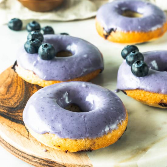 Blueberry Pineapple Vegan Donuts