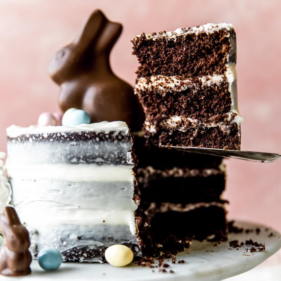 Chocolate Easter Bunny Cake
