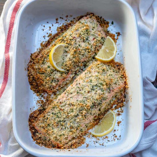 Keto Friendly Crispy Baked Salmon